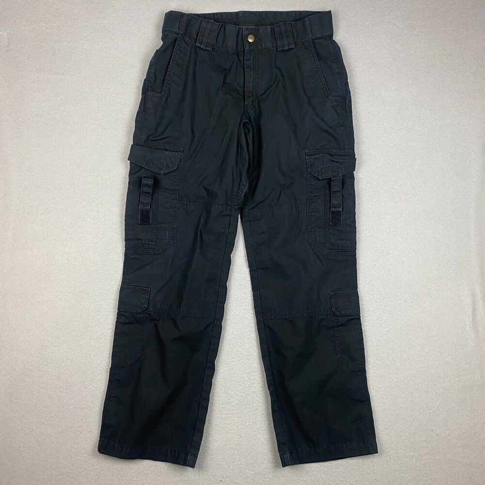5.11 Tactical Series Mens US 10 Regular Cargo Active Pants Black Work Pockets